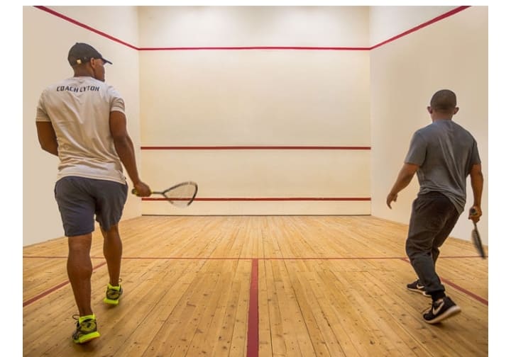 Squash game at Travellers Beach Hotel